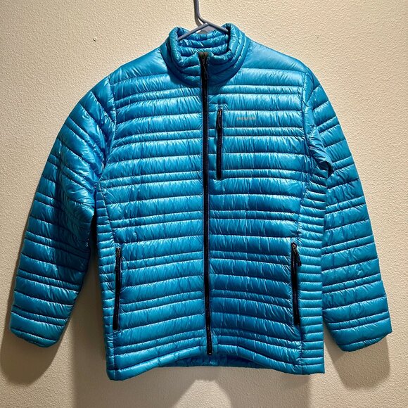 Patagonia Men’s Ultralight Down Jacket - Medium - Jet Blue - Excellent Condition - Picture 1 of 6